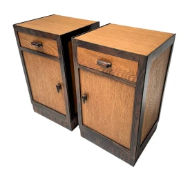 Two Art Deco Modernist Nightstands or Bedside Tables, 1920s 2